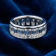 11 1/2Ct Emerald Cut Diamond Eternity Ring Channel Set 14k Gold Lab Grown