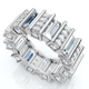 6 Ct Emerald Cut Designer Wide Diamond Eternity Wedding Ring 14k Gold Lab Grown 6 Ct Emerald Cut Designer Wide Diamond Eternity Wedding Ring 14k Gold Lab Grown
