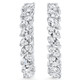 2 - 6 Ct Marquise Cut Diamond Hoops 14k Gold Lab Grown Women's Earrings 1"