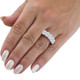 3Ct Oval Shape Diamond Five Stone Wedding Ring 14k Gold Lab Grown
