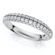 1/4Ct Micro Pave Diamond Wedding Ring 1/2 Eternity Band 14k Gold Lab Grown