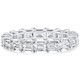 3 - 6 Ct East West Emerald Cut Diamond Eternity Wedding Ring 14k Gold Lab Grown