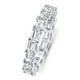 3 - 6 Ct East West Emerald Cut Diamond Eternity Wedding Ring 14k Gold Lab Grown