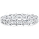 3 - 6 Ct East West Emerald Cut Diamond Eternity Wedding Ring 14k Gold Lab Grown