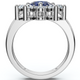 Soraya 2Ct Blue Sapphire & Diamond Floral Ring 10K Gold Lab Grown