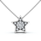 Dainty Diamond Star Pendant in 14k White, Yellow, or Rose Gold Necklace