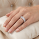 3.6Ct Oval Diamond Eternity Wedding Ring 14k Gold Lab Grown