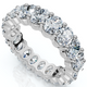 3.6Ct Oval Diamond Eternity Wedding Ring 14k Gold Lab Grown