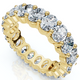 3.6Ct Oval Diamond Eternity Wedding Ring 14k Gold Lab Grown