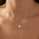 Certified 3Ct Diamond Molly Pendant 14k Gold Necklace 18" Lab Grown