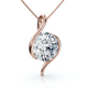 Certified 3Ct Diamond Molly Pendant 14k Gold Necklace 18" Lab Grown