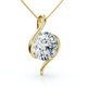 Certified 3Ct Diamond Molly Pendant 14k Gold Necklace 18" Lab Grown