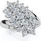 Astra 1Ct Diamond Cluster Cocktail Waterfall Fashion Ring 10K Gold Lab Grown