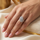 Astra 1Ct Diamond Cluster Cocktail Waterfall Fashion Ring 10K Gold Lab Grown