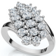 Astra 1Ct Diamond Cluster Cocktail Waterfall Fashion Ring 10K Gold Lab Grown