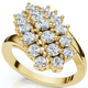 Astra 1Ct Diamond Cluster Cocktail Waterfall Fashion Ring 10K Gold Lab Grown