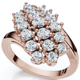 Astra 1Ct Diamond Cluster Cocktail Waterfall Fashion Ring 10K Gold Lab Grown