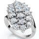 Astra 2Ct Diamond Cluster Cocktail Waterfall Women's Ring 10K Gold Lab Grown