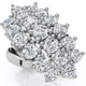 Astra 3Ct Diamond Cluster Cocktail Waterfall Ring Gold Lab Grown