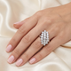 Astra 3Ct Diamond Cluster Cocktail Waterfall Ring Gold Lab Grown