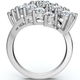 Astra 3Ct Diamond Cluster Cocktail Waterfall Ring Gold Lab Grown