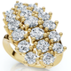 Astra 3Ct Diamond Cluster Cocktail Waterfall Ring Gold Lab Grown