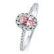 1 1/10Ct Pink Topaz Diamond Engagement Anniversary Ring 10k Gold Lab Grown 1 1/10Ct Pink Topaz Diamond Engagement Anniversary Ring 10k Gold Lab Grown