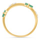 3/8Ct Emerald Marquise Shape Diamond & Gemstone Wedding Ring 10k Gold Lab Grown