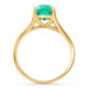 1 1/2Ct Cushion Emerald & Diamond Ring 10k Gold Lab Grown Engagement Fashion