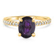 2Ct Amethyst & Diamond Anniversary Engagement Ring 10k Gold Lab Grown