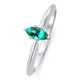 1/3Ct Emerald Marquise Solitaire Ring 10k Gold Lab Grown
