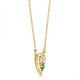 1/2Ct Heart Shape Emerald & Diamond Pendant 10k Gold Women's Necklace lab Grown