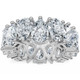 5.10Ct Pear Shape Diamond Eternity Womens Ring 14k Gold Lab Grown Stackable Band