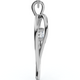 1/3Ct Solitaire Diamond Heart Pendant Gold Lab Grown 18" Necklace 3/4" Tall
