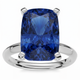 Certified 3.86Ct Blue Sapphire Elongated Cushion Engagement Ring Gold Lab Grown
