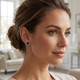 Certified 2-6Ct TW Blue Sapphire Studs 14k Gold Lab Grown