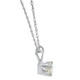Lab Grown Diamond Solitaire Necklace & Studs Set 5/8 Carat tw 14K White Gold
