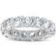 5 Ct Lab Grown Diamond Eternity Ring Womens Wedding Band 14K White Gold