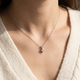 1/2Ct Princess Cut Solitaire Diamond Pendant Necklace in 14k Gold Lab Grown