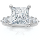 Certified Aurea 2 2/3Ct Princess Diamond Engagement Ring 14k Gold Lab Grown
