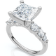 Certified Aurea 2 2/3Ct Princess Diamond Engagement Ring 14k Gold Lab Grown