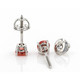 3/8Ct Pink Lab Grown Diamond Screw Back Studs Earrings 14K White Gold