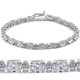 8CT Oval Lab Grown Diamond Tennis Bracelet 14K White Gold 7"