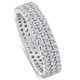 3 1/2ct 3-Row Lab Grown Diamond Eternity Ring 14K White Gold