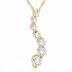 1/2 Ct Lab Grown Diamond Journey Pendant in White or Yellow Gold