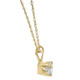 1/3 Ct Diamond Solitaire Pendant Necklace in 14k White Or Yellow Gold Lab Grown