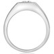 1 Ct Solitaire Lab Grown Men's Diamond Wedding Ring in 10k White Gold