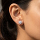 1Ct Diamond Cluster Pave Studs Screwback Earrings 14k Gold Lab Grown