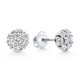 1Ct Diamond Cluster Pave Studs Screwback Earrings 14k Gold Lab Grown