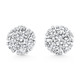 1Ct Diamond Cluster Pave Studs Screwback Earrings 14k Gold Lab Grown